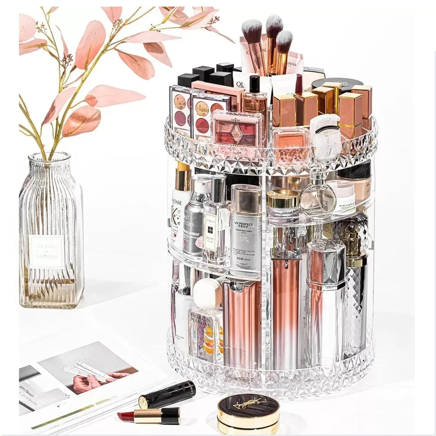 Organizador de maquillaje giratorio 360°