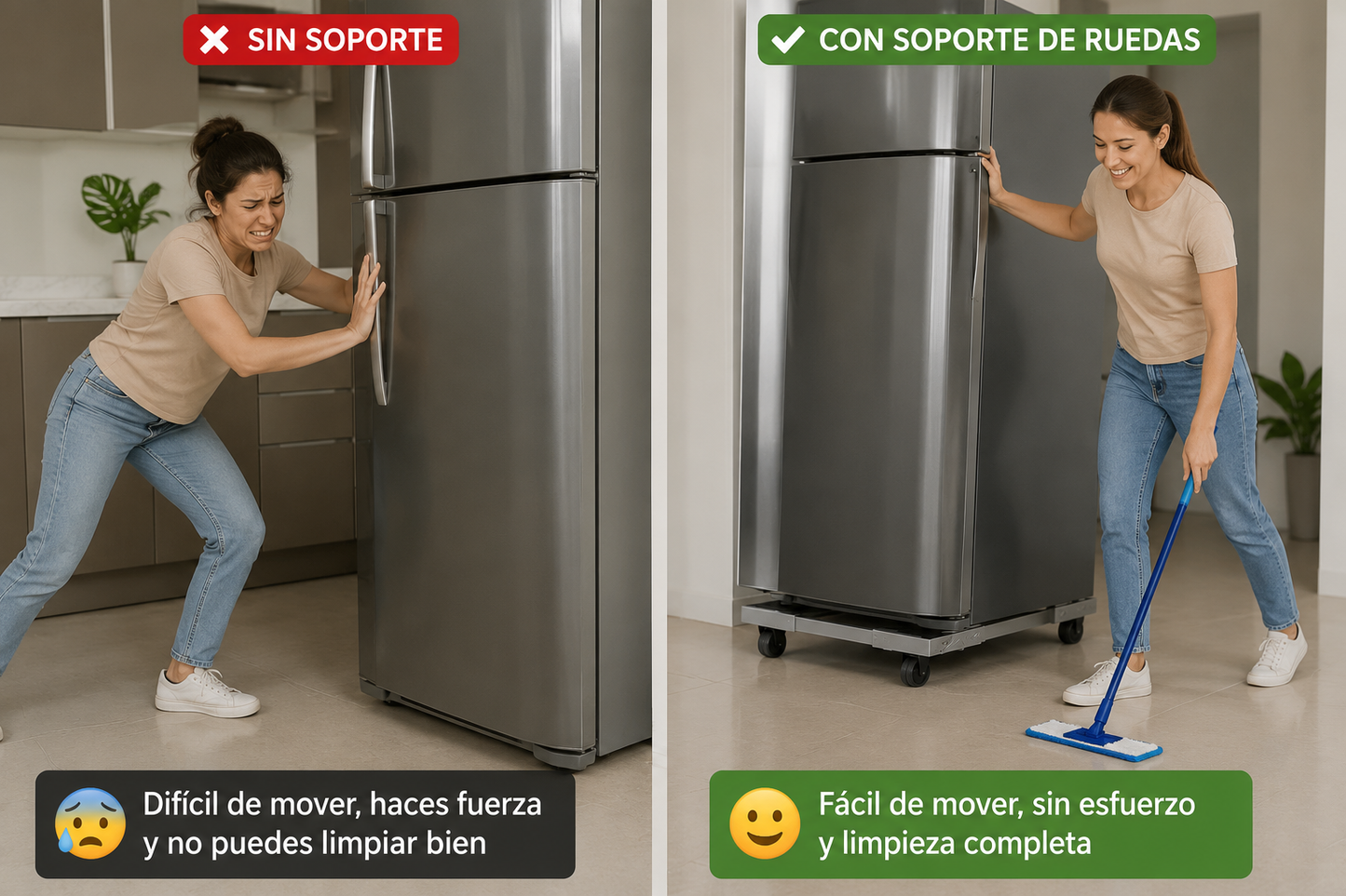 Soportes base con ruedas para electrodomésticos
